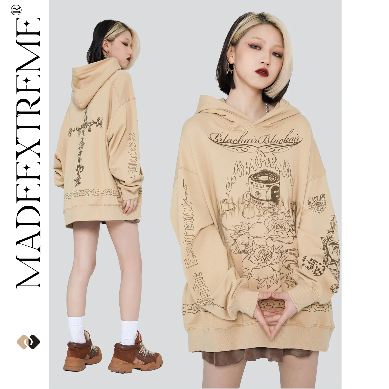 

Hip Hop Joggers Sweatshirt Korean Fashion Punk Sport Coat Pullover Gothic Long Sleeve Hoodie jacket men Spring 2022 New Street