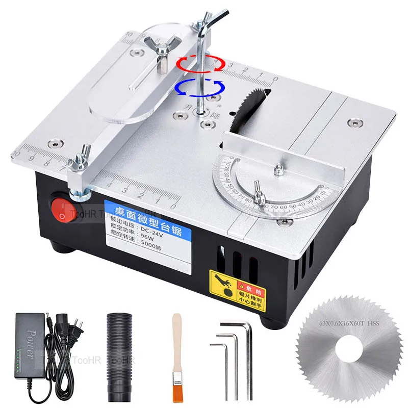 

Mini Woodworking 63mm Table Saw 775 Precision Lift Motor Small Bench Woodworking DIY 96W Electric Cutting Tools Saw Saw blades