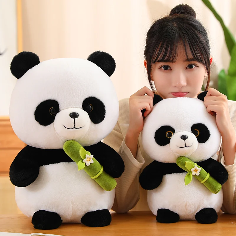 25/35/45cm Cartoon Bamboo Panda Plush Doll Cute Stuffed Animals Pandas Plushies Toy Kawaii Soft Kids Toys for Girls BirthdayGift