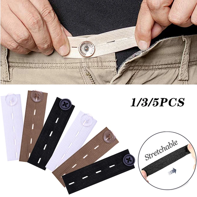 5PCS Pants Waist Extenders with Metal Hook Waistband Extender Set for  Pants, Jeans, Trousers and Skirts