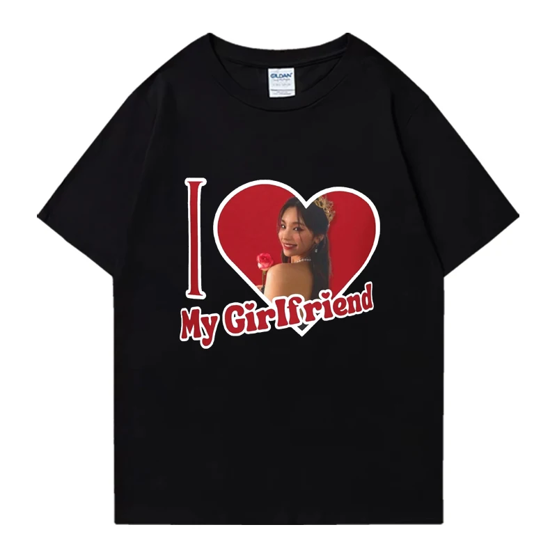 

Kpop Itzy Yeji I Love My Girlfriend print T Shirt 2024 Men Women Fashion oversized short sleeve T-shirts Unisex 100% Cotton Tops