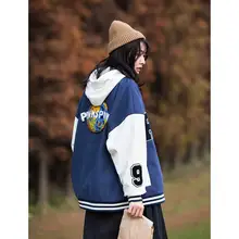 

Baseball Uniform Men's and Women's Spring and Autumn Coach Flight Jacket American Retro Jacket Loose Embroidered Jacket