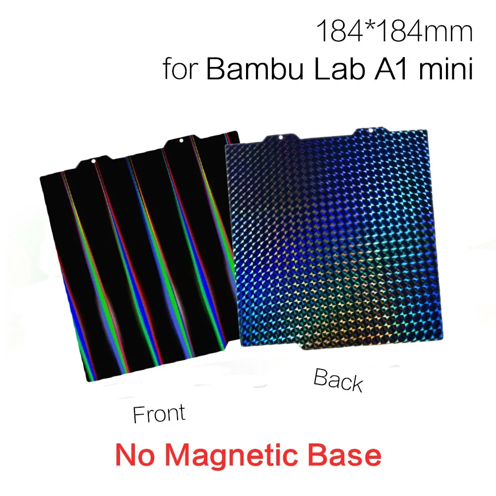 PEI-Platte für Bambu Lab A1 Mini Bauplatte 3D-Drucker PEY PEO PET H1H Platte 184x184mm Federstahl-Blatt für Bambu A1 Mini – Detail 6