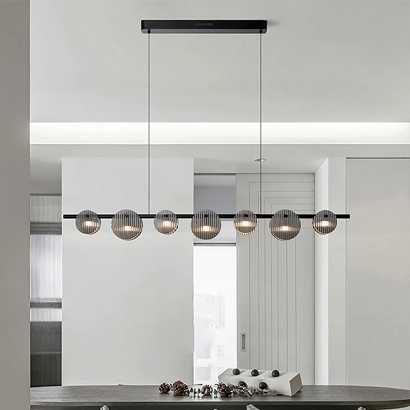 Modern Minimalist Style Led Chandelier Dining Room Kitchen Bar Living Room Bedroom Ceiling Lamp Black Art Chandelier Lamp