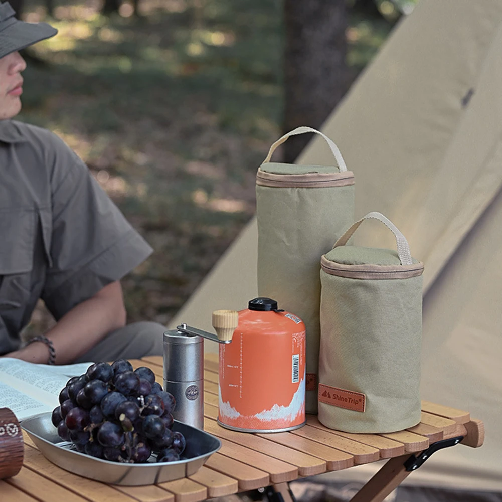 ShineTrip Camping Gas Tank Case Portable Gas Cylinder Case 600D Oxford Anti Collision Zipper for Outdoor Camp for Hiking Travel