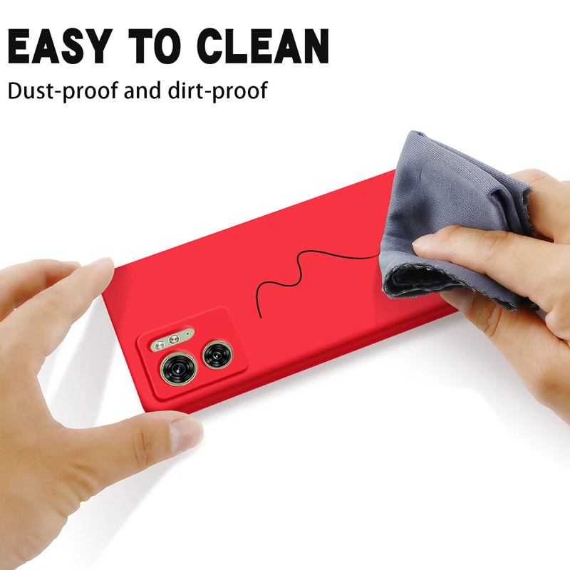 Soft Premium Liquid Silicone Case with Strap and Flocking Interior