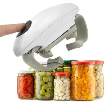 Electric Can Opener Smooth Edge Practical Automatic Jar Bottle Openers Double ear can opener kitchen glass can opener 1
