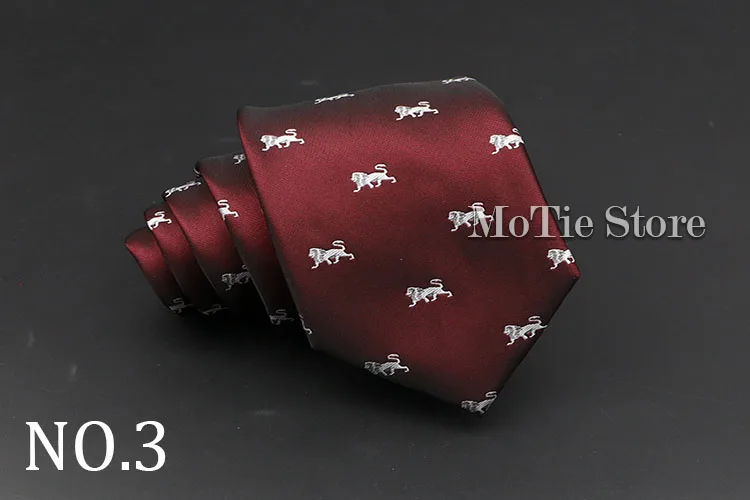 Niedliche Krawatte mit Cartoon-Muster, Tier- und Blumenmuster, für Herren, schmale, schmale Krawatte, Hochzeit, Rot, Marineblau, Party-Krawatten, Krawatte, Accessoires, Geschenke – Detail 4