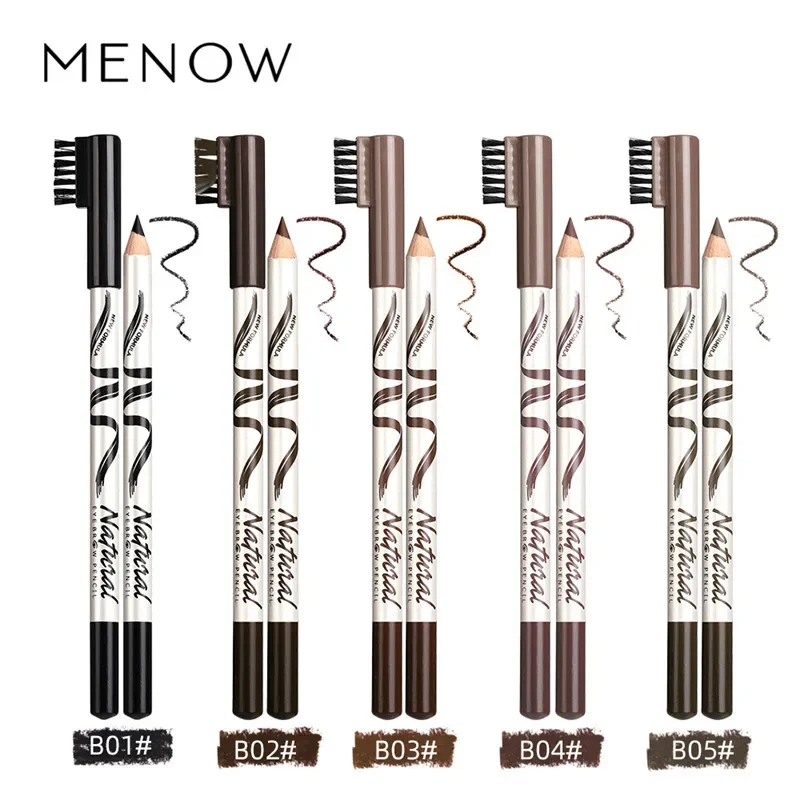 1Pcs eyebrow Waterproof Black Brown Coffee Eyebrow Tattoo Pencil Long-lasting Eyebrow Enhancer with Brush Makeup Cosmetic Tools 2
