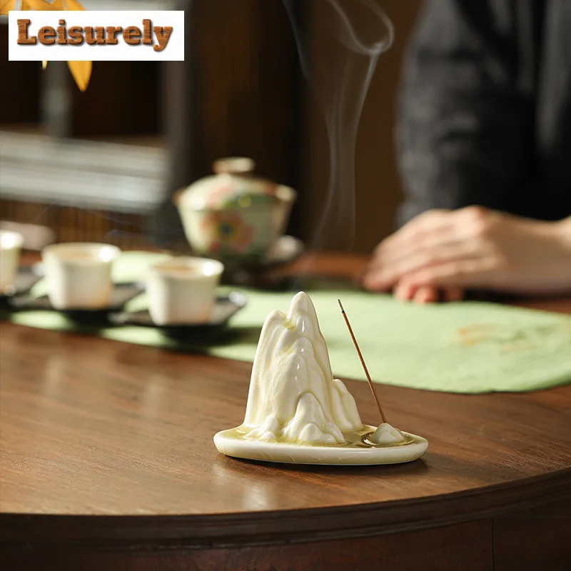 Mountain-shaped Incense Holder Retro Diffuser Incense Burners Stand For Incense Meditation Censer Cafes Supplies Decoration