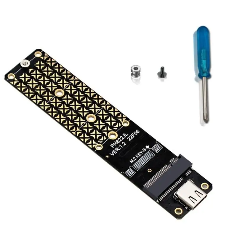 652F M.2 솔리드 스테이트 디스크 SSD-USB C 어댑터 10Gbps 속도 하드 디스크 어댑터 JMS580 칩(2230/2242/2260/2280용)