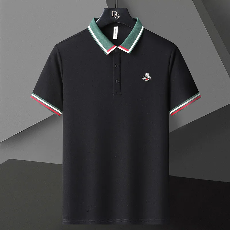 

Корейская простая тонкая рубашка-поло с коротким рукавом, лето 2022, Повседневная Уличная одежда, рубашка-поло, цветная контрастная мужская рубашка-поло