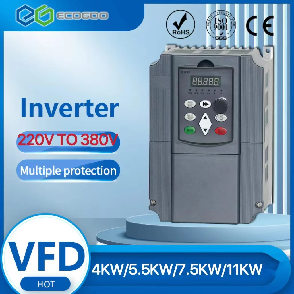 7.5Kw / 11 Kw Inverter Di Frequenza Da 220V A 380V Ingresso 1 Fase 220V Uscita 3 Fasi 380V