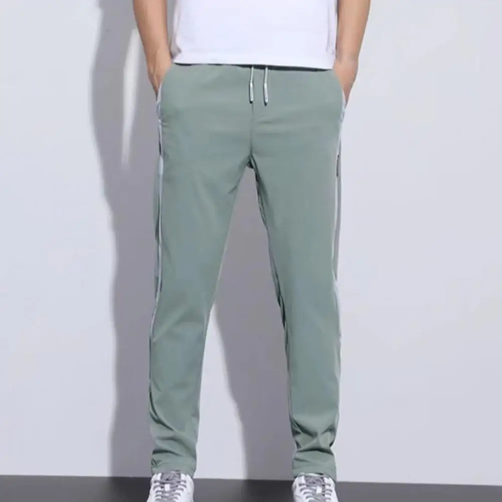 Male Casual Contrast Color Draping Pants Summer Pencil Pants High Waist for Party Dropshipping 3
