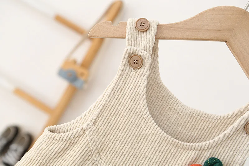 1-4Y Kids Overalls Corduroy Kids Jumpsuits Girls Suspend Pants Carrot Boys Trousers Girls Pants