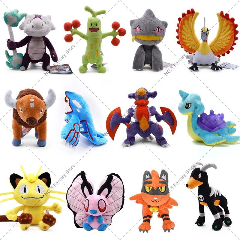 Pokemon Plush Doll Shiny Ho Oh Sudowoodo Alolan Marowak Mega Garchomp Torracat Tauros Meowth Banette Soft Stuffed Peluche Toy Movies Tv Aliexpress