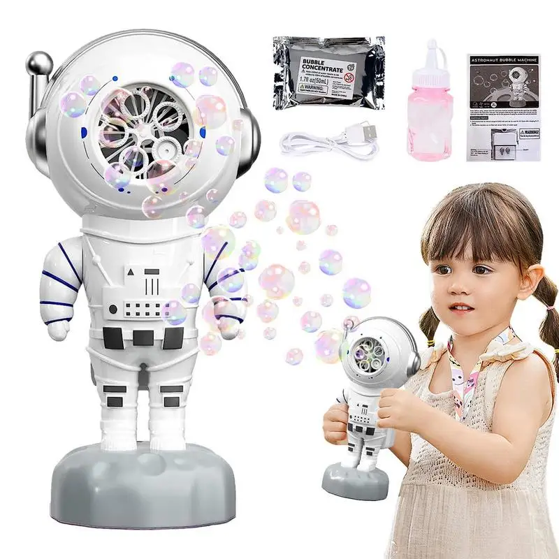 

Automatic Bubble Maker Astronaut 360 Degree Rotatable Battery Operated Bubble Maker Blower Machine For Kids Automatic Bubble