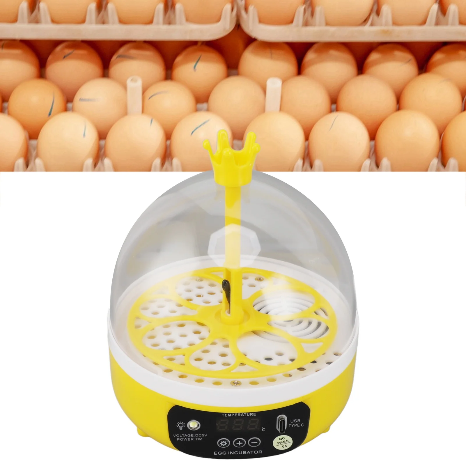 Egg Incubator Automatic Temperature Humidity Control Noiseless Poultry Hatching Machine with Insulation Foam for School egg incubator