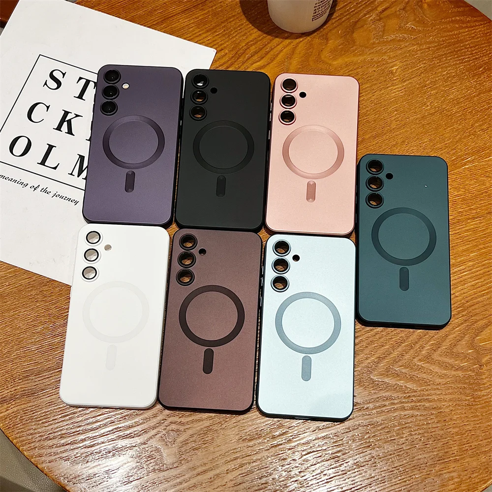 Magnetic Metallic Paint Silicone Phone Case