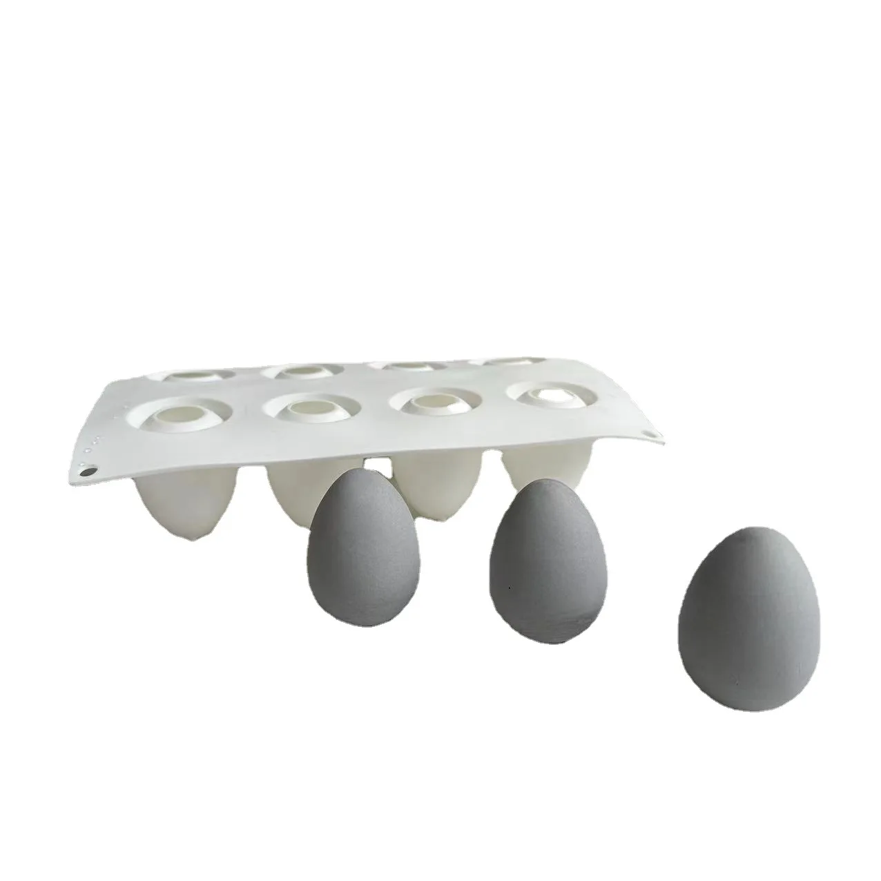 Moule Œuf De Pâques En Silicone 3D - Pour Chocolat, Bougies, Gelée - 7.2x7.2x5.4 Cm