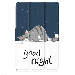 Premium 8.7 Tablet Protective Case - PU Leather, Shockproof with Kickstand Function (Lazy cat)