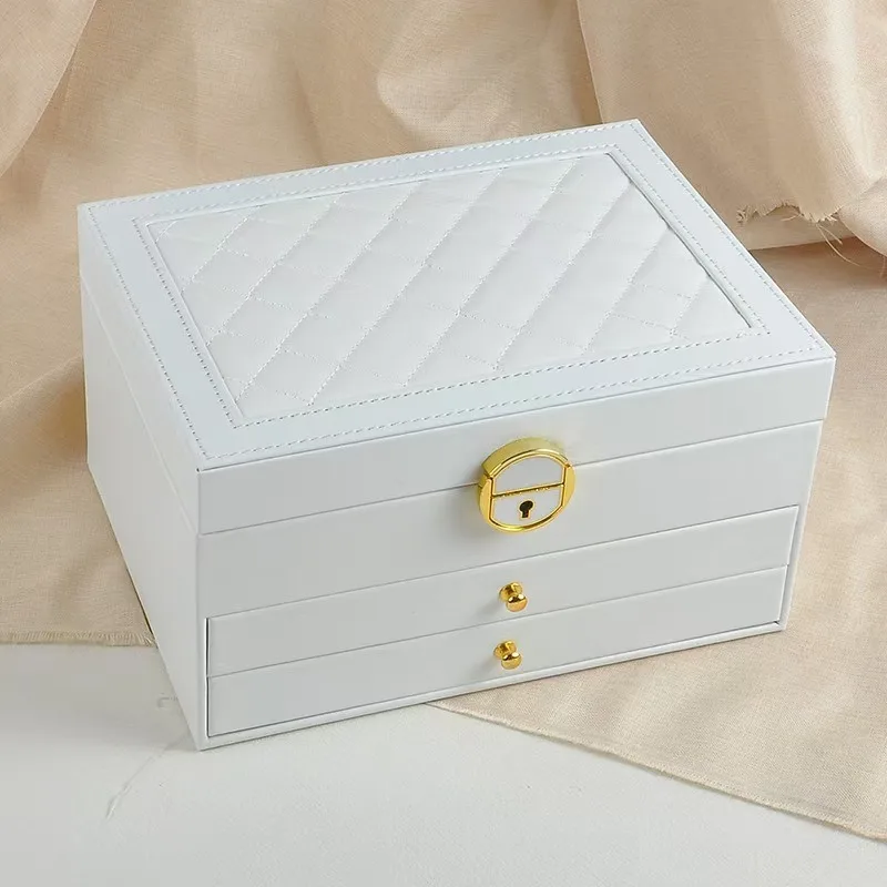 Multi-Tier Large-Capacity Jewelry Storage Box for Home Use Bracelet, Bracelet Set, and Ring Display Case