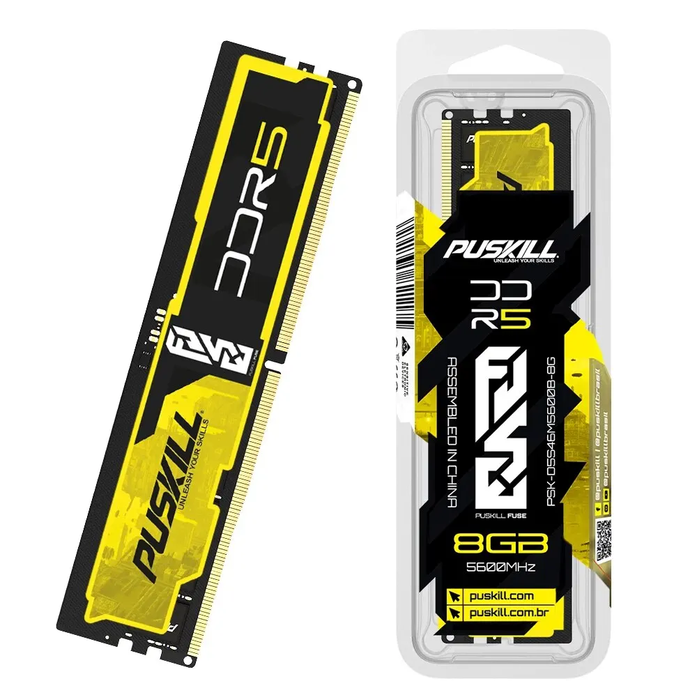 Desktop RAM Memory PUSKILL FUSE DDR5 32GB 16GB 8GB 1.1V 4800MHz 5600MHz PC5 288-PIN UDIMM