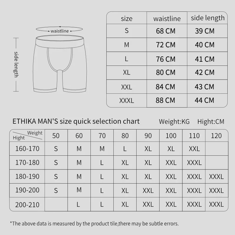 4PCs Ethika Sexy Men Underwear Boxer Shorts Hot Printed Panties Lingerie Man Underpants Boxershorts Plus Size Boxer Briefs XXXL 2