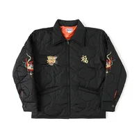 Non Stock Quilted Embroidery Jacket Military-Inspired Tour Jacket Unisex Outerwear Amekaji 1