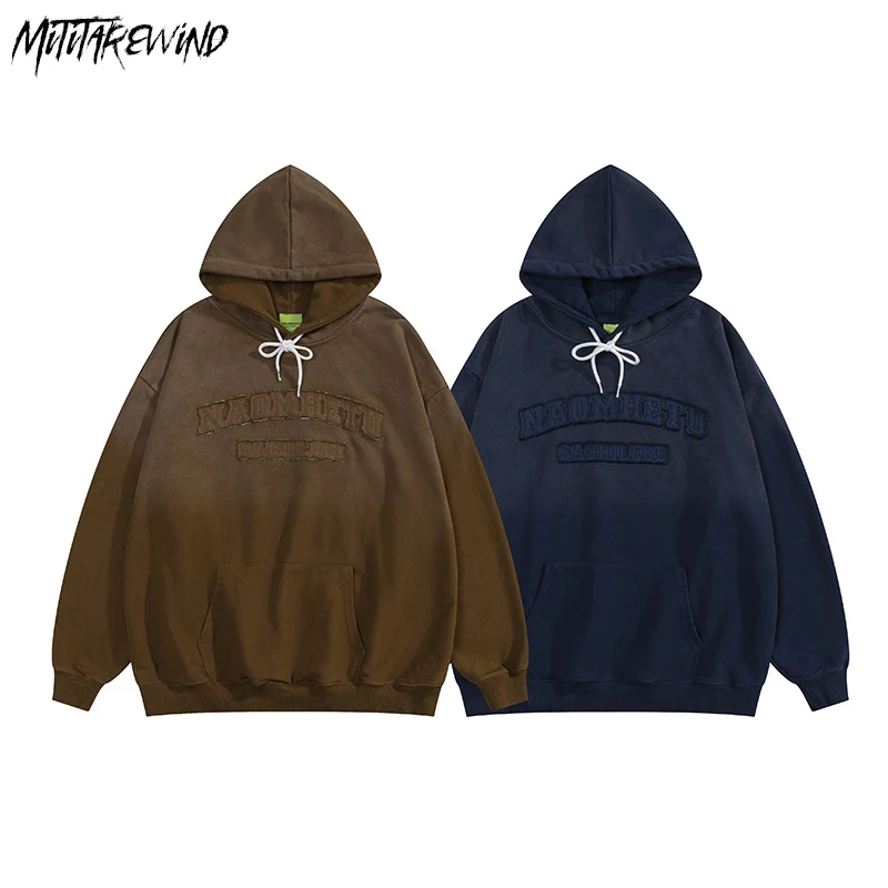 

Graphic Hip Hop Casual Sweatshirts Couple Long Sleeve Print Pullover Streetwear Autumn Winter Letter Print Loose Oversized Tops