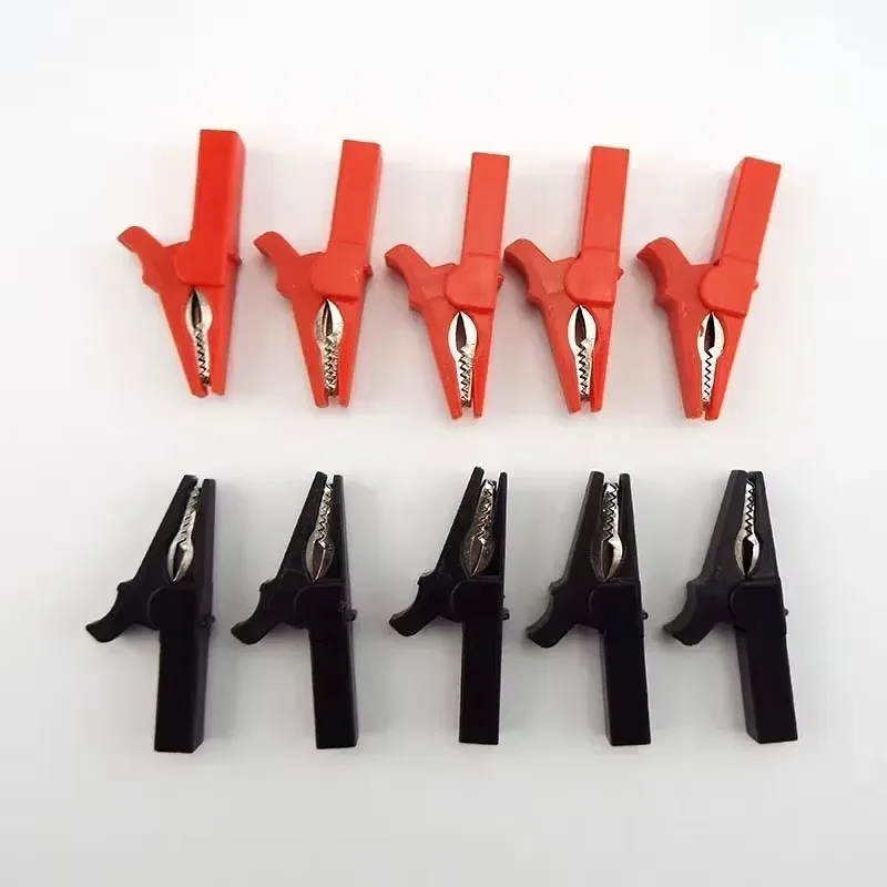 55mm Crocodile Clamp Probe Alligator Clip Alligator DIY Clips Test Probe Black Red Color Socket Cable Insulated Electric Clips,alligator clips