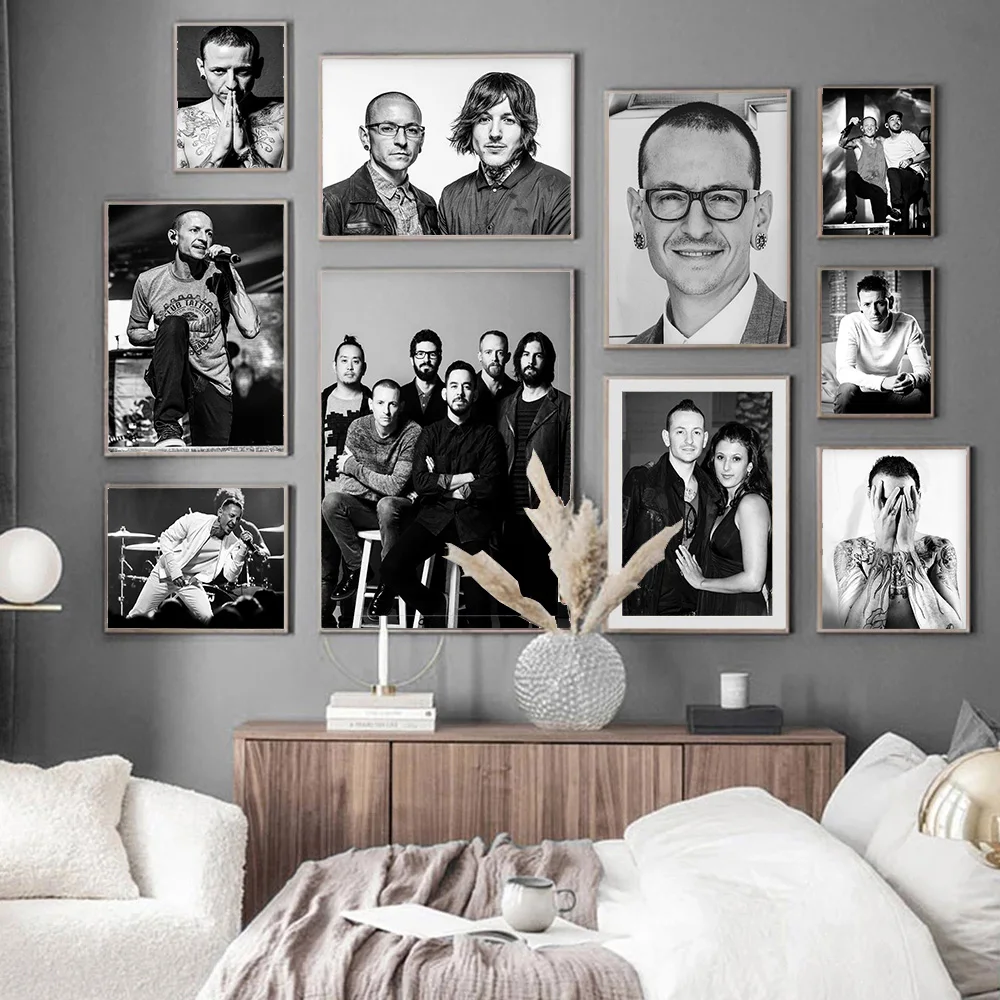 

Chester Bennington Music Singer Poster Wall Art Canvas Painting Rock Band Star Photograph Prints Picture Home Decor Gift