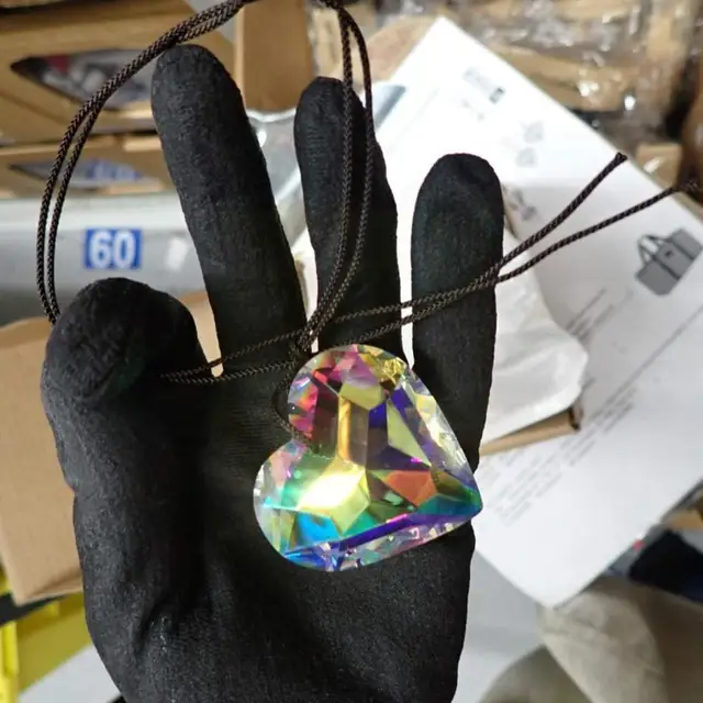 45 Mm -Es Szív Medál Kristály Diy Kerti Dekoráció Szabadtéri Szivárvány Prizma Gyártó Csillár B4Z4 - Image 4