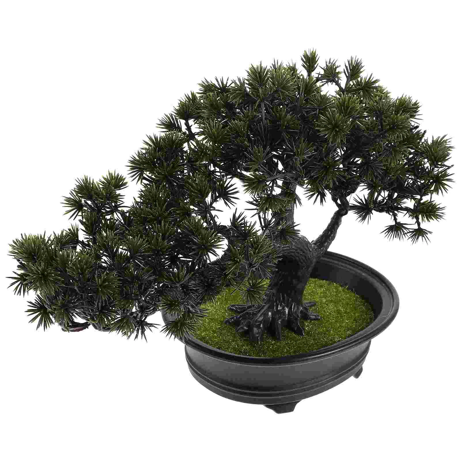 

Simulated Bonsai Fake Pine Tree Plants For Desk Artificial Home Decor Indoor Flowers Display Pot Small Ornaments Decorations