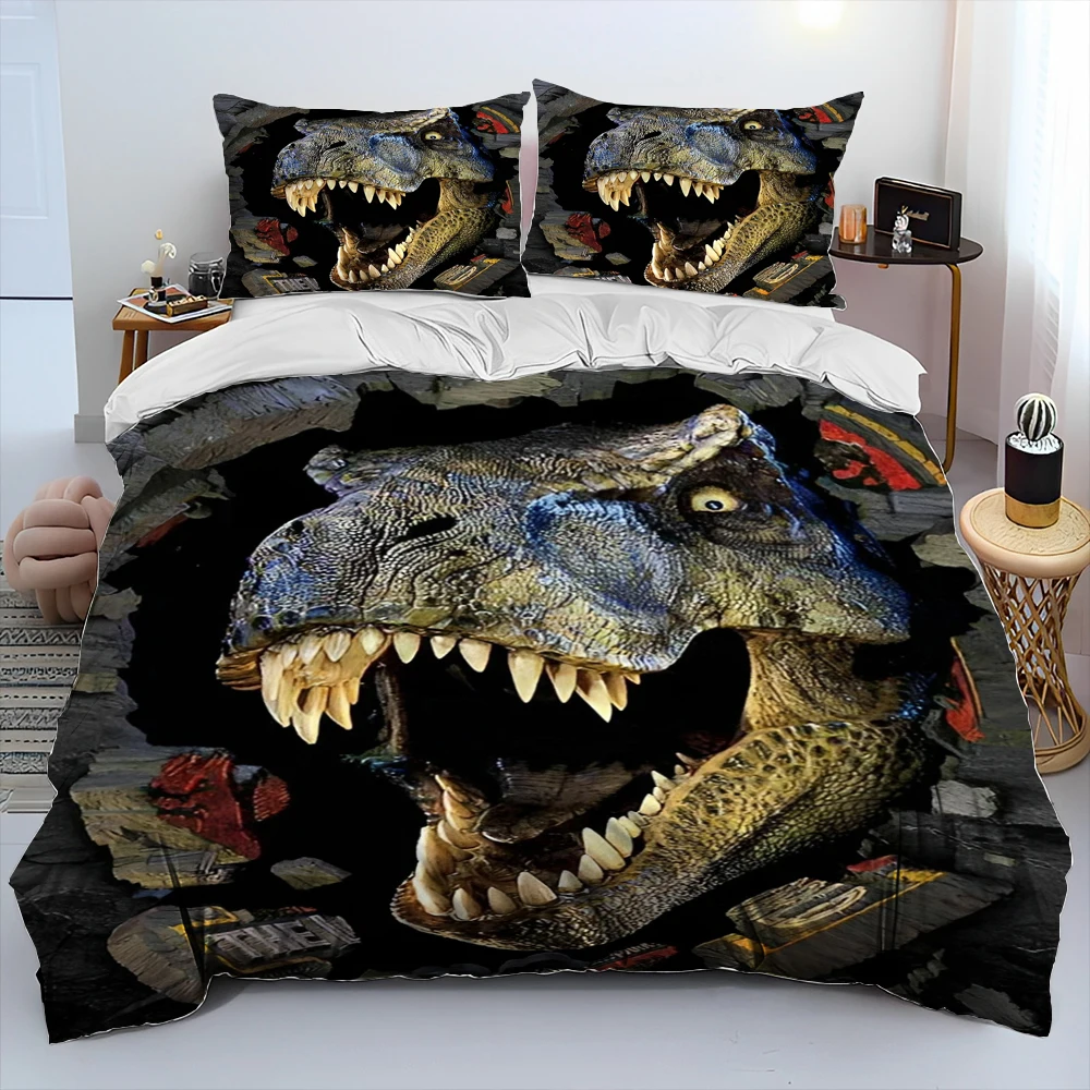 3d Illusion Dinosaur Cartoon Comforter Bedding Set,duvet Cover Bed Set