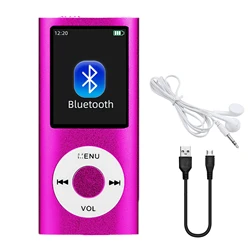 Stylish Multifunctional Slim MP3 Player with Earphones and 1.8 - Inch LCD Screen (Red NO Card)