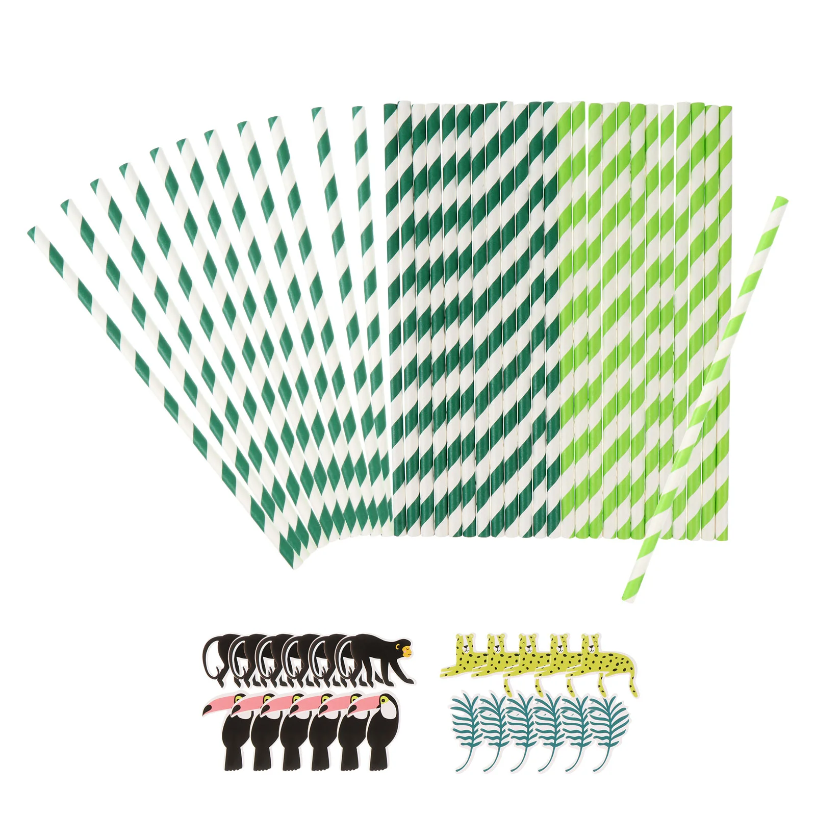 48 Pcs Smoothie Straws Disposable Paper Coffee Convenient Degradable Colorful Lovely Drink