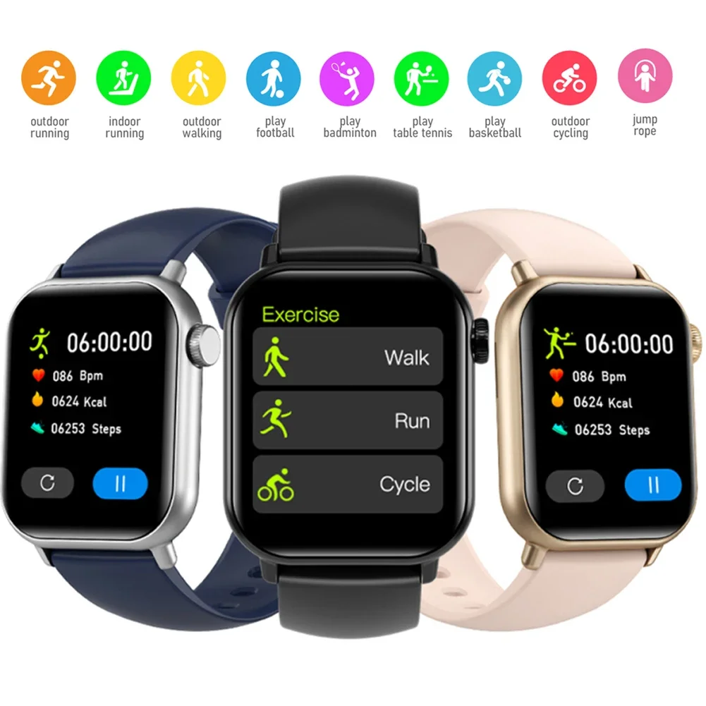 Smartwatch Da 1.81 Pollici Bluetooth Call Men Support 120 Sport 2024 Nuove Chiavi Rotanti Da Donna Smart Watch + Box Per Android