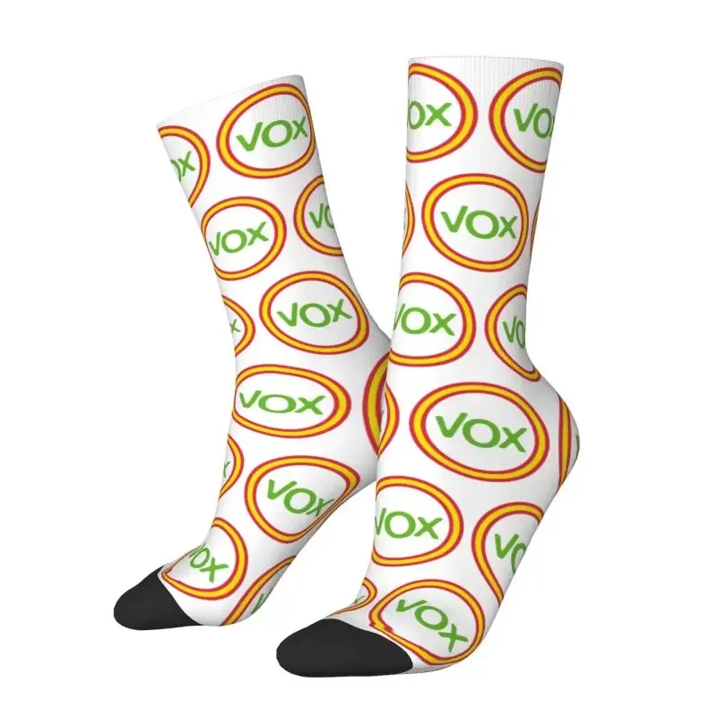 

Fashion Printed Flag Of Spain Vox Socks for Men Women Stretchy Summer Autumn Winter Spanish Political Party Crew Socks