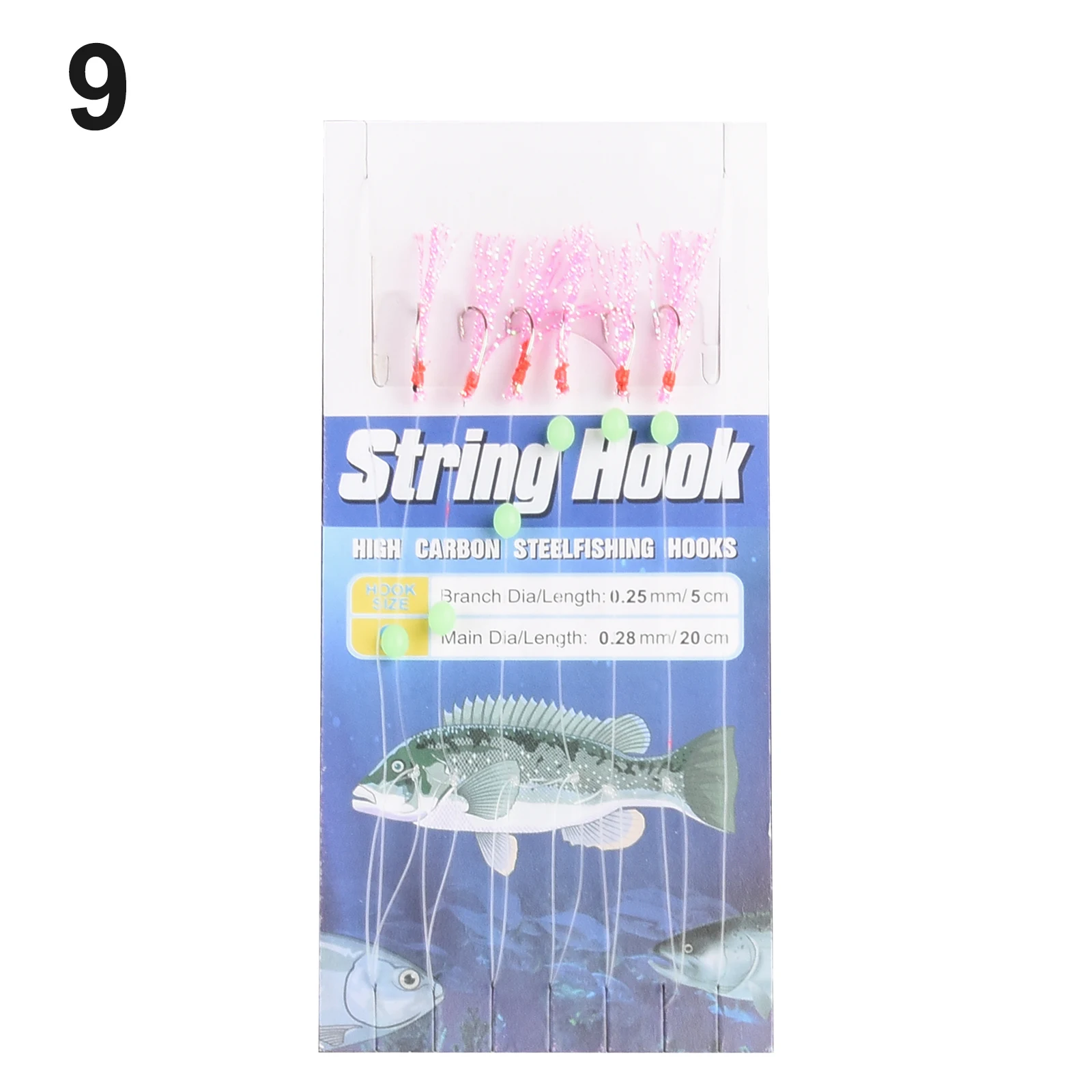 Luminous String Hook Fishing Hooks 6pcs Accessories Colourful Fishing  Sabiki Rigs Fishing Tackle Plastic+steel - AliExpress