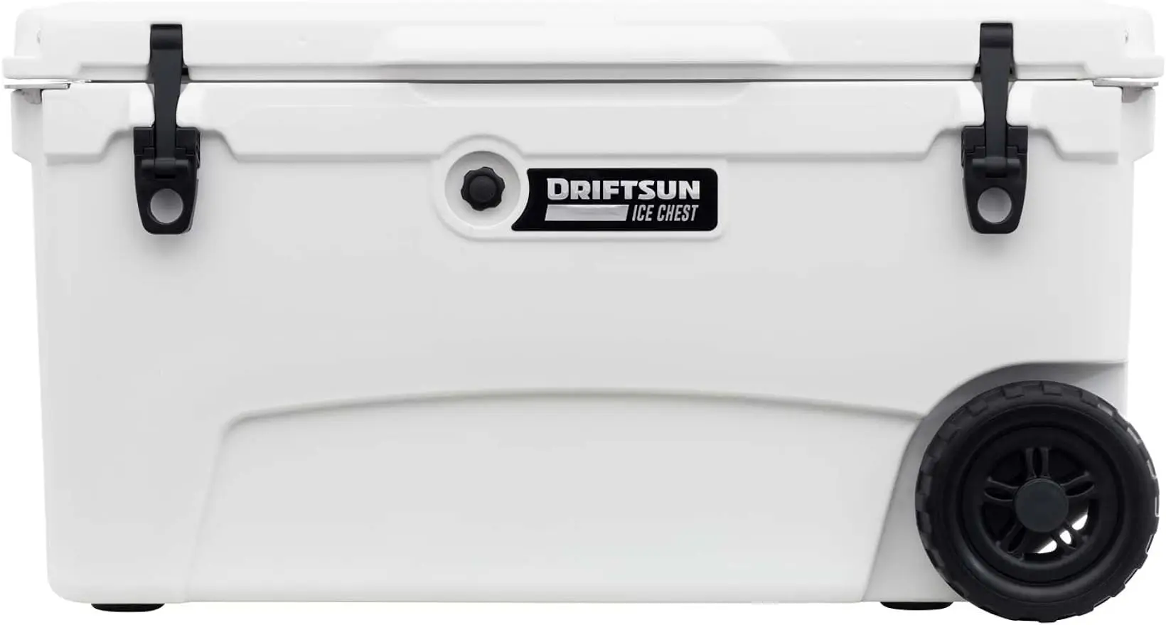 

Driftsun 70qt Wheeled Ice Chest - Heavy Duty, High Performance Roto-Molded Commercial Grade Insulated Rolling Cooler (White)