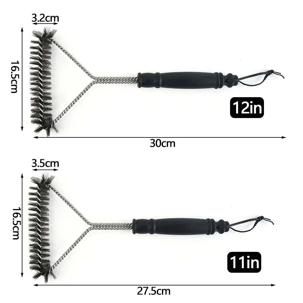 Barbecue Grill BBQ Brush Clean Tool Grill Accessories Stainless Steel Bristles Non-stick Cleaning Brushes Barbecue Accessories