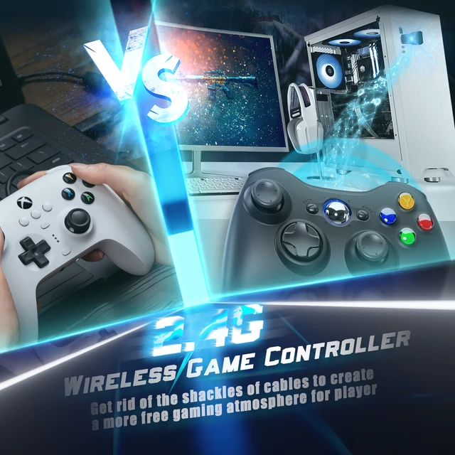 Xbox 360 슬림 PC 비디오 게임 콘솔 용 무선 게임패드 게임 컨트롤러, 3D 로커 조이스틱 게임 핸들 액세서리, 2.4G 할인가격 14,138원