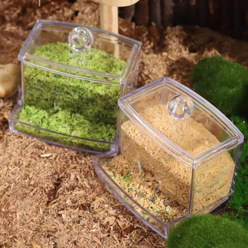 Acrylic Automatic Bird Feeders Chicken Feeding Trough Bird Feeders Parrot Feeder Food Container Cage Automatic Food Feeder