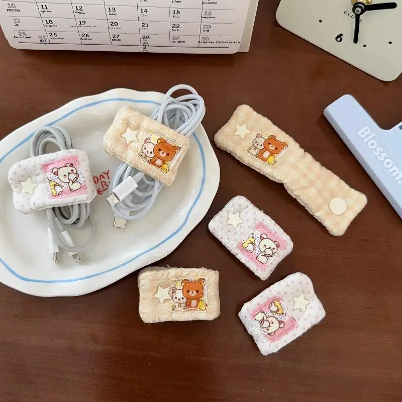 새로운 마슈마로 데이터 케이블 보관 휴대용 충전 케이블 정리함 휴대용 보관 도구