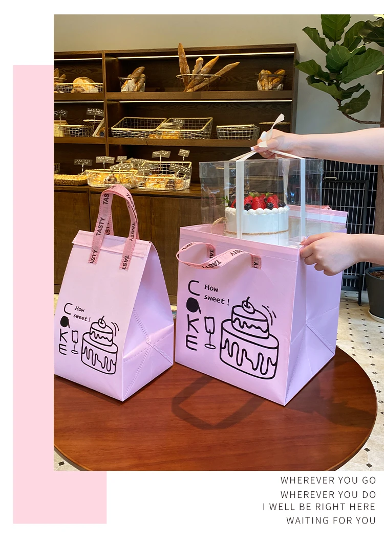 10pcs Disposable Aluminum Foil Insulated Cake Bags – Handheld Takeaway Packaging for 4/... - SKU IFB01644 - UGI Packaging