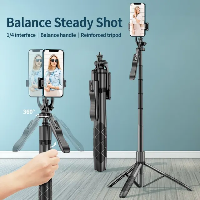 Inalámbrico Selfie Stick trípode L16 1530mm plegable para Gopro cámaras de acción Smartphones iPhone 13 14 Pro Max Xiaomi - Image 2