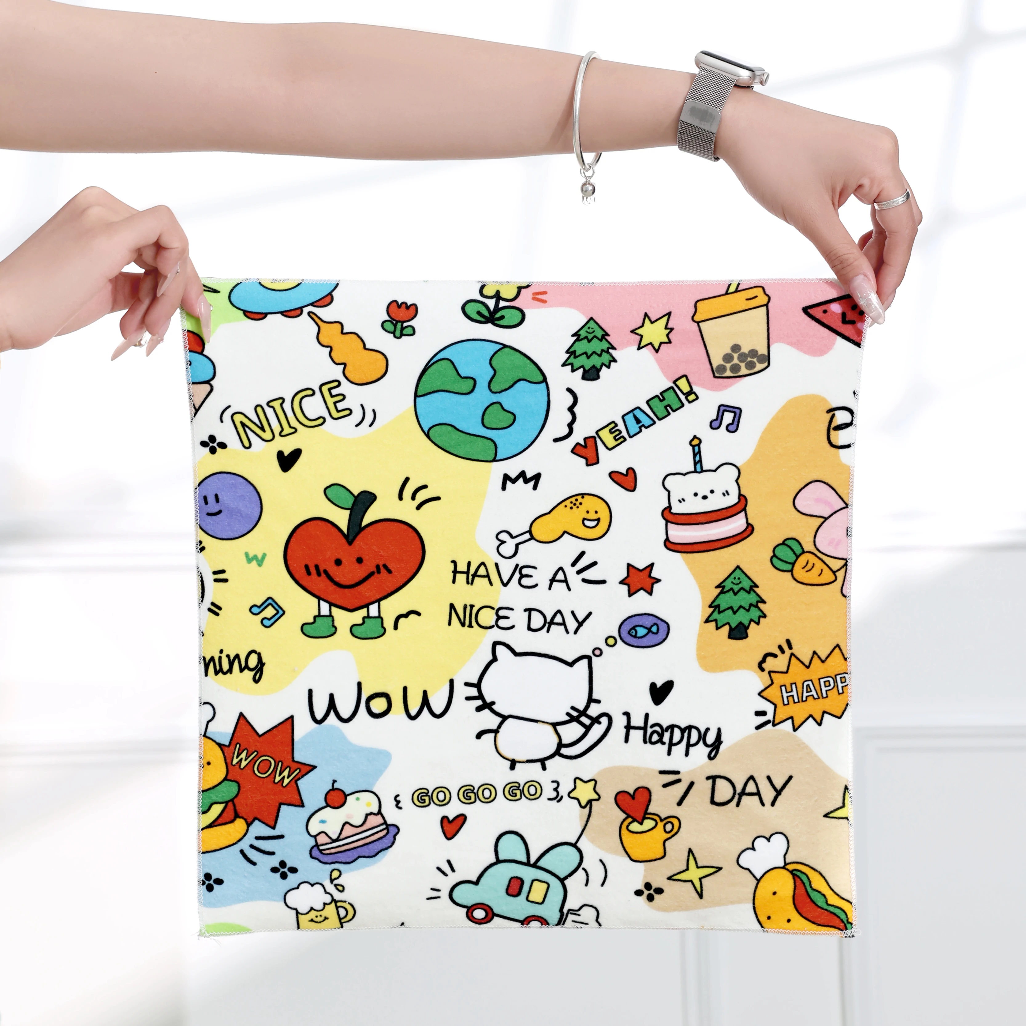 Magic Cloth Makeup Bag Camera Lens Wrapping Cloth Self-adhesive Storage Bag Glass Window Mirror Ultra-fine Fiber Cleaning Cloth 2