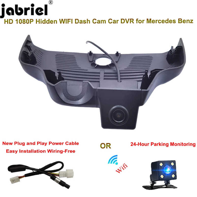 

Jabriel HD 1080P WiFi Car DVR Dash Cam Camera For Mercedes Benz GLB 35 200 EQB 350 AMG 4MATIC 2019-2022 2023 24H Video Recorder