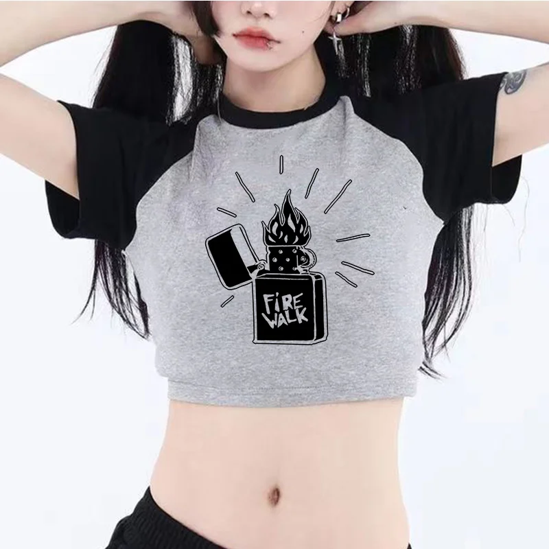 Life Is Strange Anni '90 Hippie Crop Top Donna Trashy Hippie Goth Streetwear Crop Top Abbigliamento